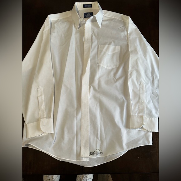 Stanford white wrinkle free button down long sleeved men’s shirt size 161/2 35 - Picture 1 of 4